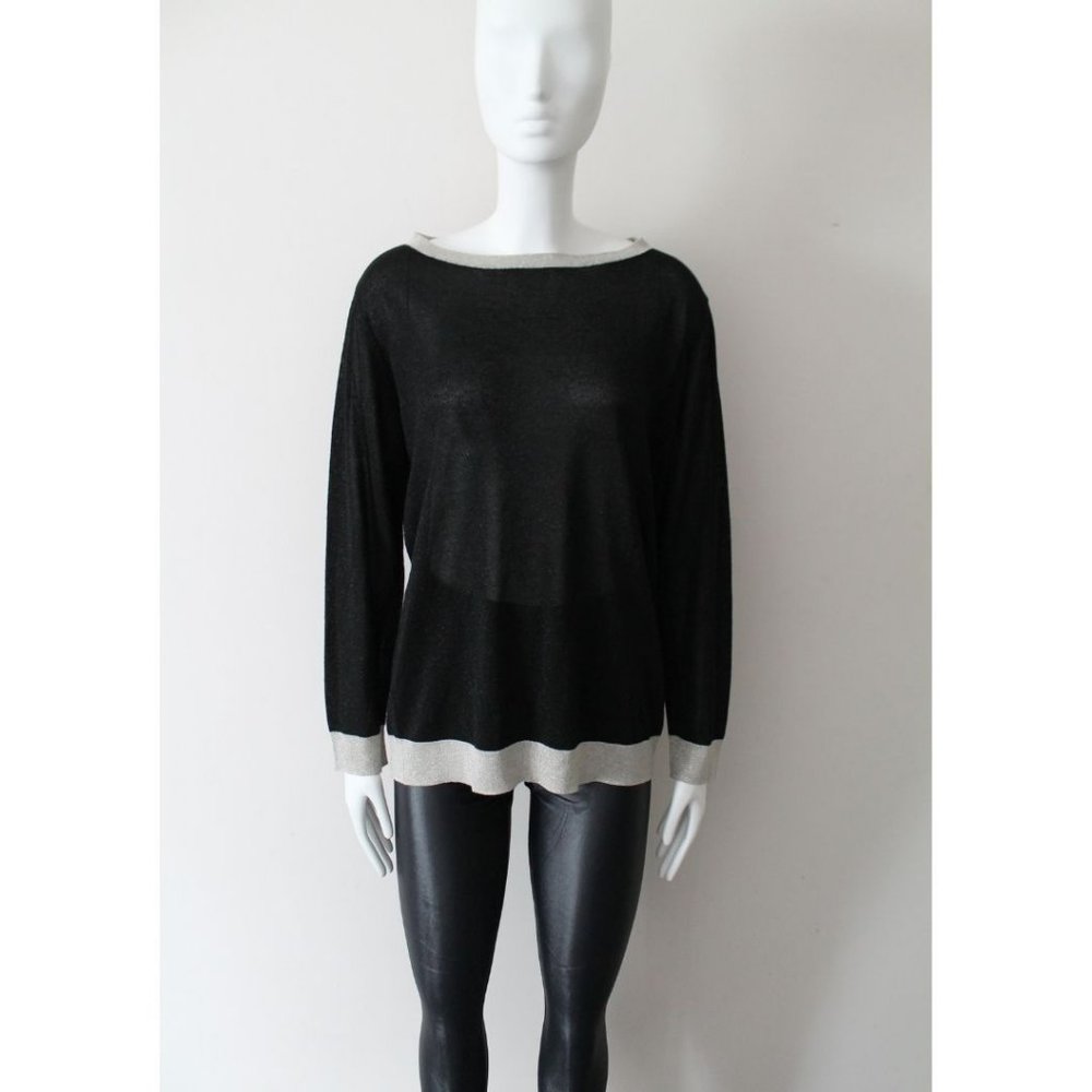Dries Van Noten Italian Yarn Knit Metallic Thread Top Size Medium